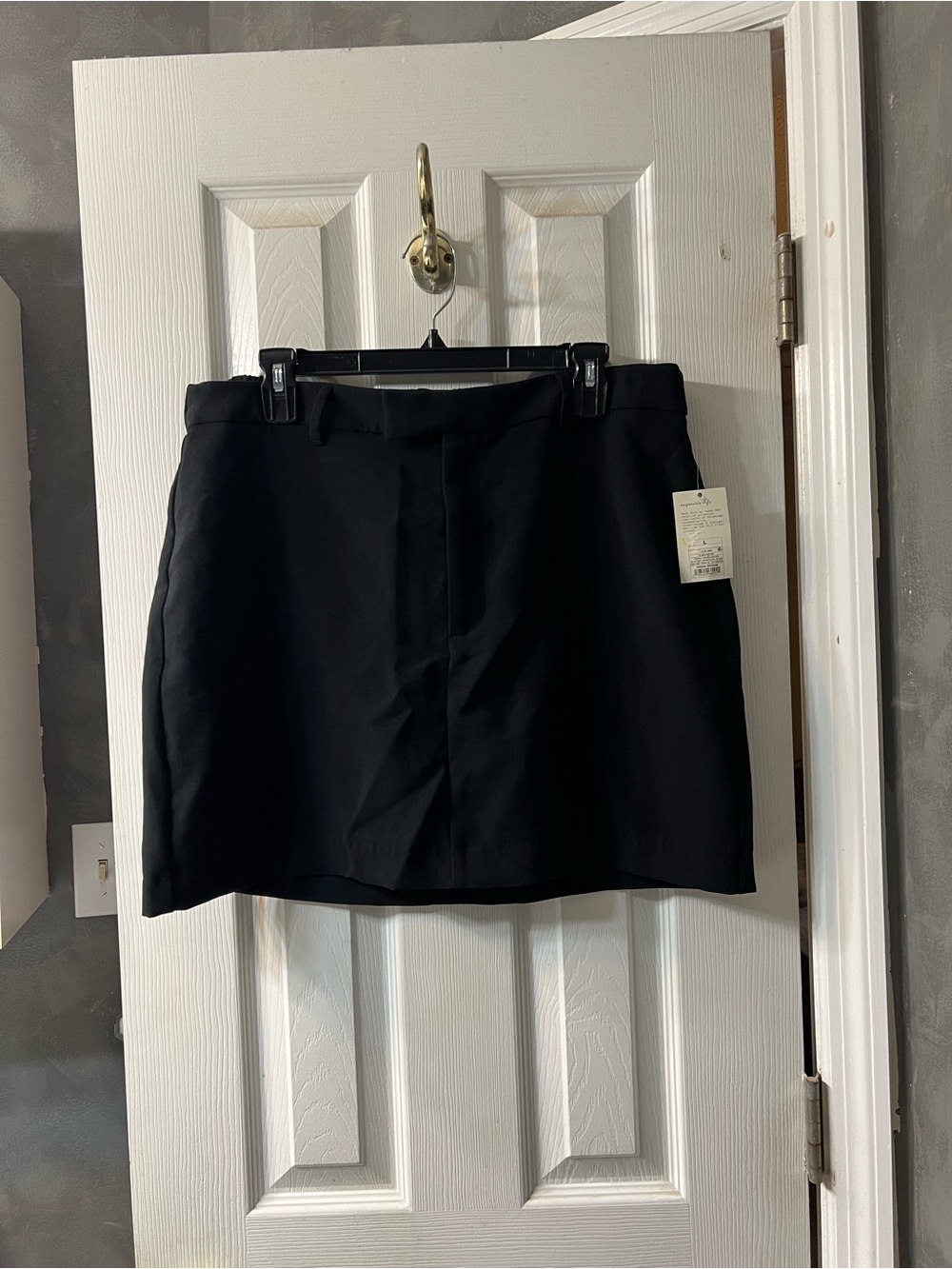 A New Day Black Tailored Mini Skirt Women’s Large NWT Recycled Polyester
